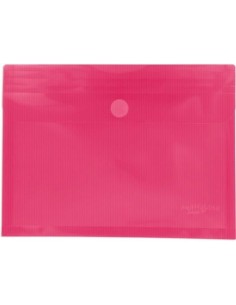 PAQ 5 CARPETA SOBRE Fº FUCSIA CON FUELLE VELCRO PP MULTILIN